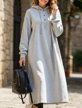 Loose Long Sleeve Hoodie Dress